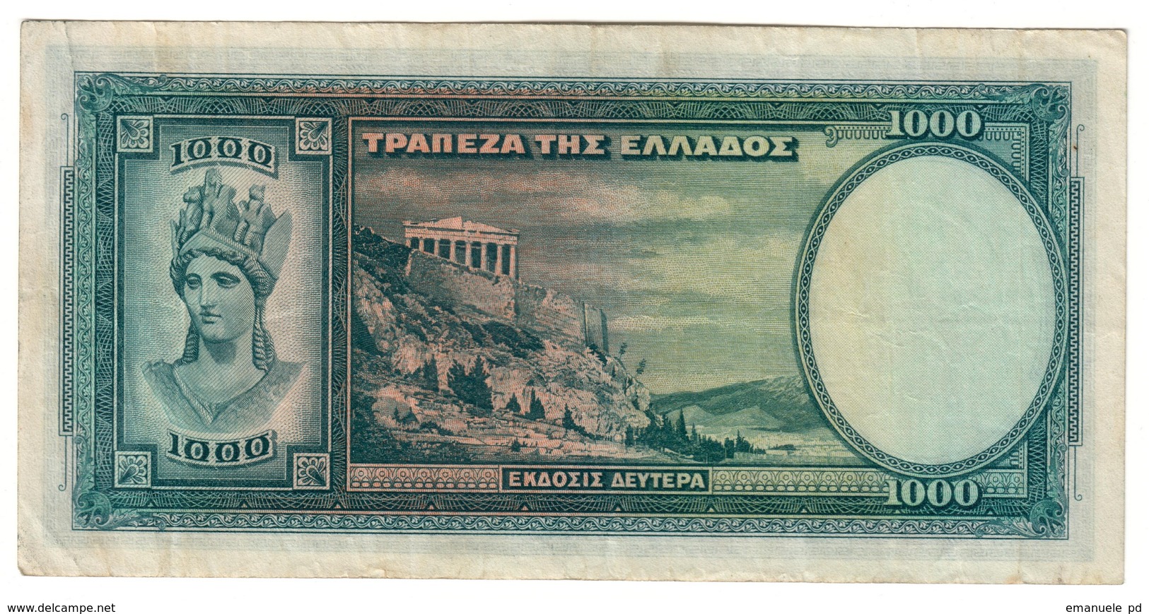 Greece 1000 Drachmai 1939 - Grecia