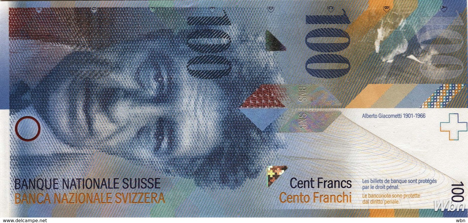 Suisse 100 Francs (P72j) 2014 -UNC- - Suiza