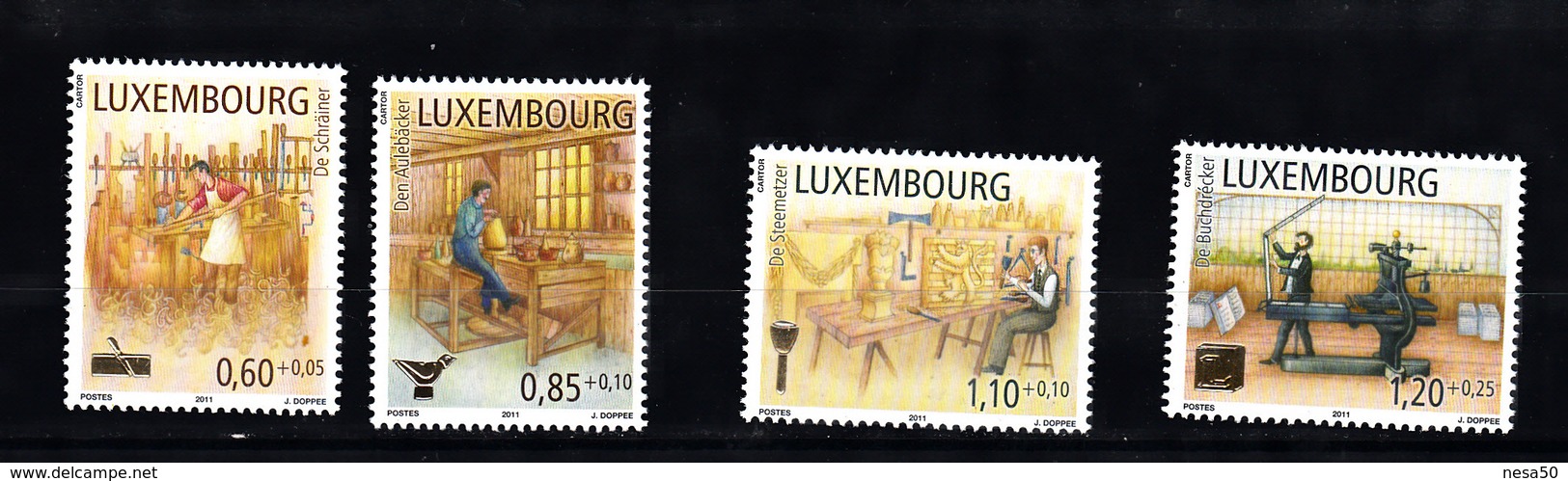 Luxemburg 2011 Mi Nr 1919 - 1922, Ambachtslieden, Postfris - Ongebruikt