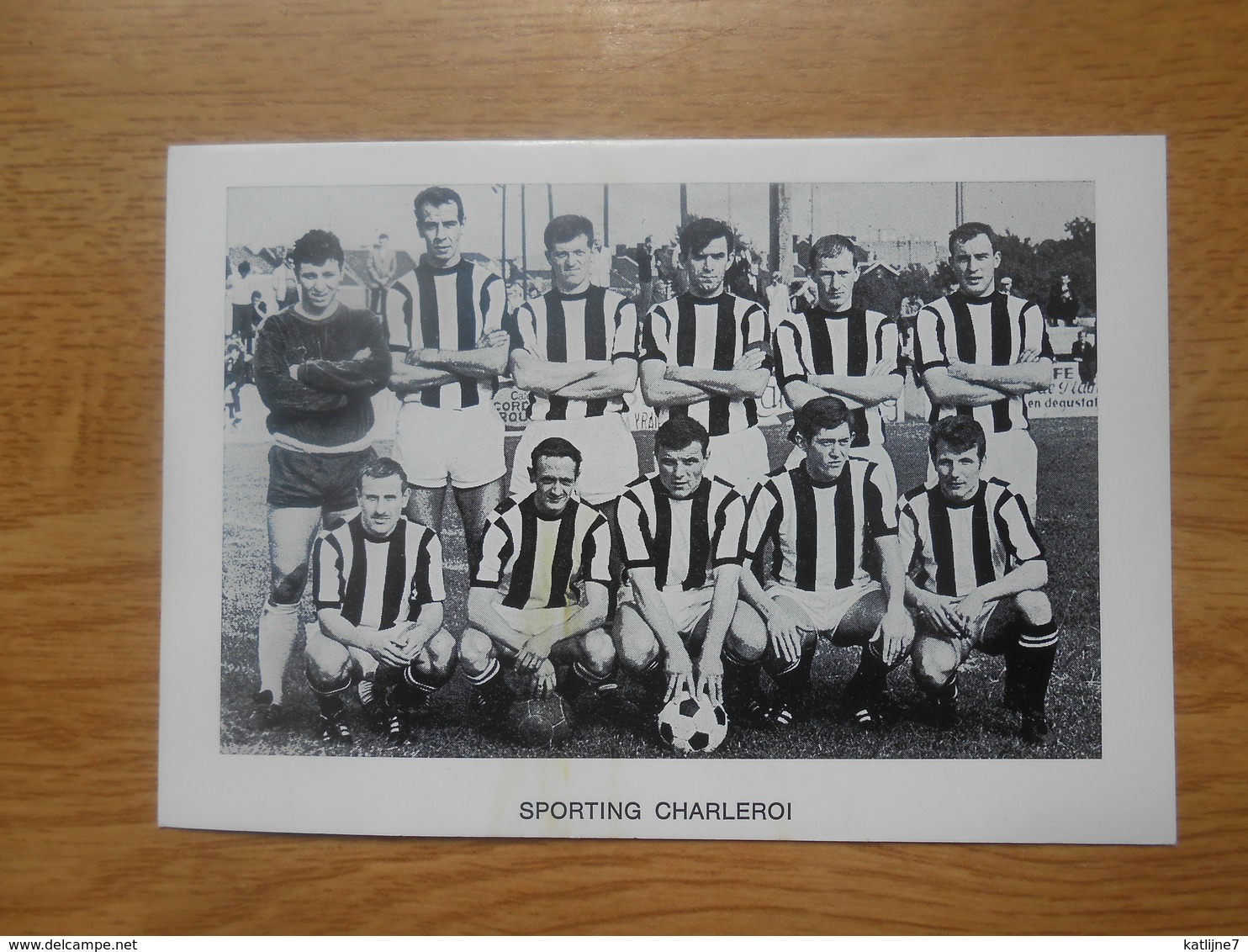 Foto Voetbalploeg  12 X 8,5 Cm   Sporting Charleroi - Soccer