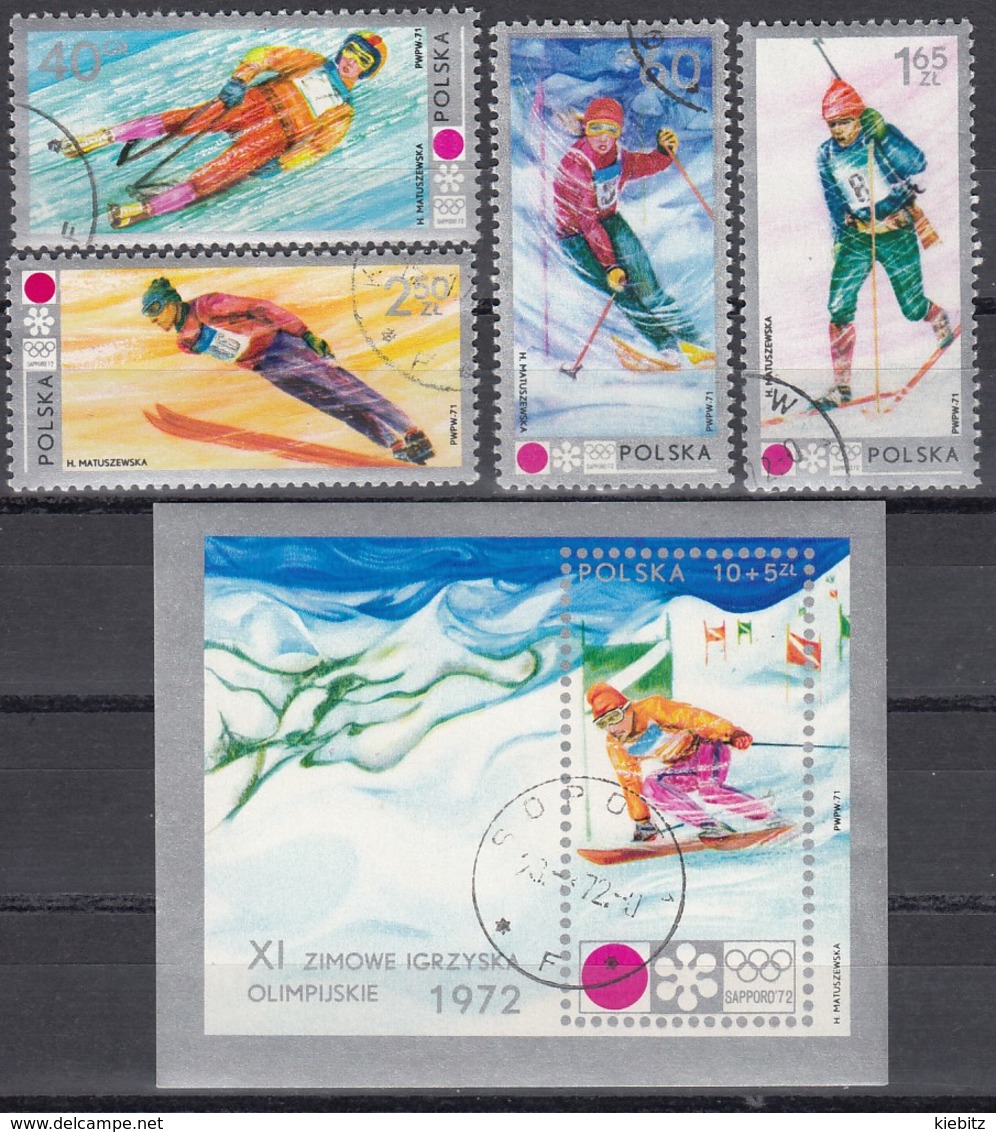 1972 SAPPORO - Polen - MiNr: 2143-2146 + Block 49 Komplett - Winter 1972: Sapporo