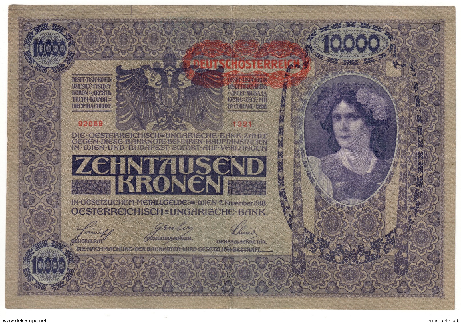 Austria 10000 Kronen 1919 - Austria