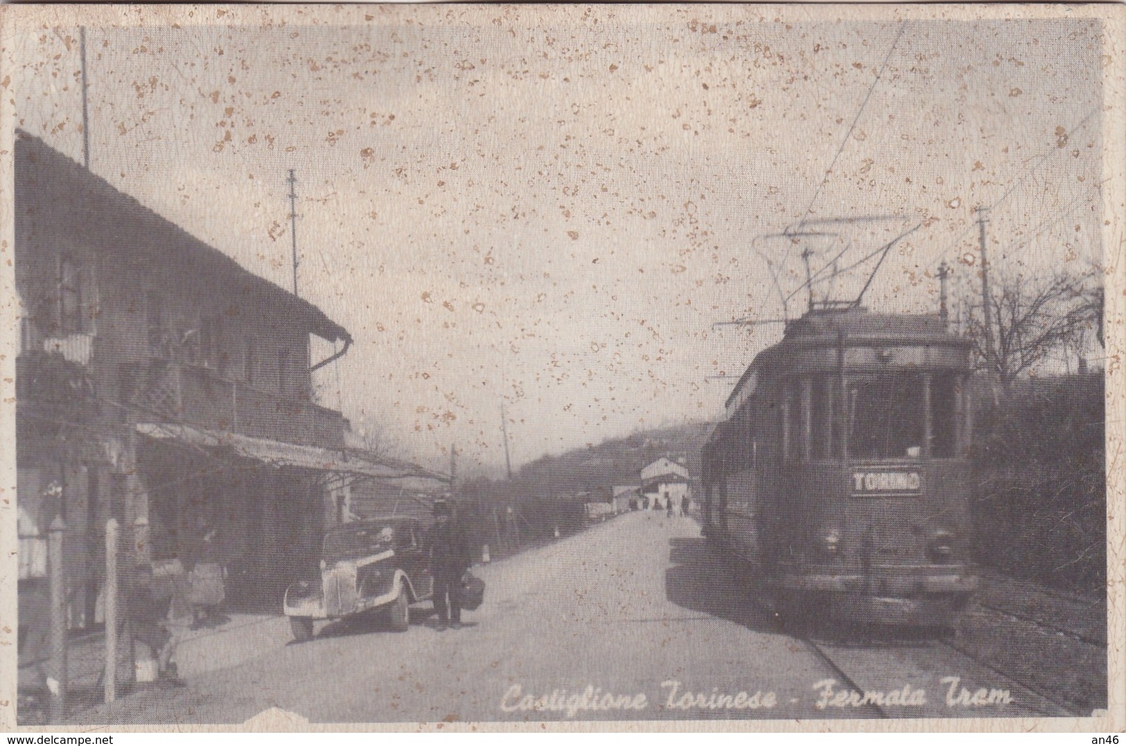 CASTIGLIONE TORINESE FERMATA TRAM AUTENTICA 100% - Altri & Non Classificati