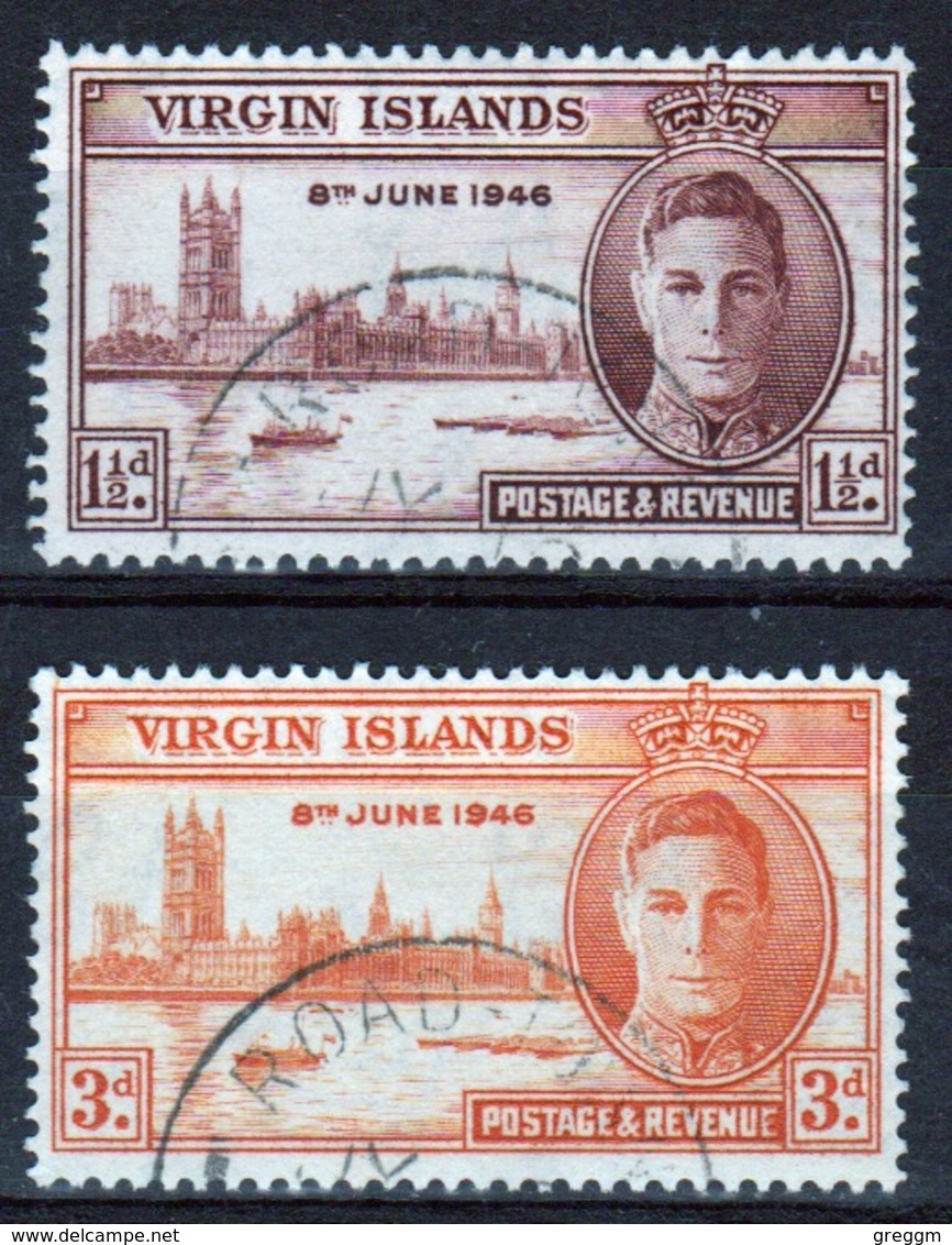 British Virgin Islands George V Set Of  Stamps From 1946 Victory Set. - Britse Maagdeneilanden