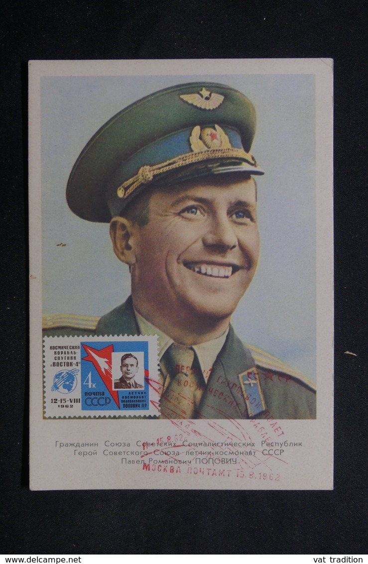 U.R.S.S. - Carte Maximum 1962 , Cosmonaute - L 31236 - Maximum Cards
