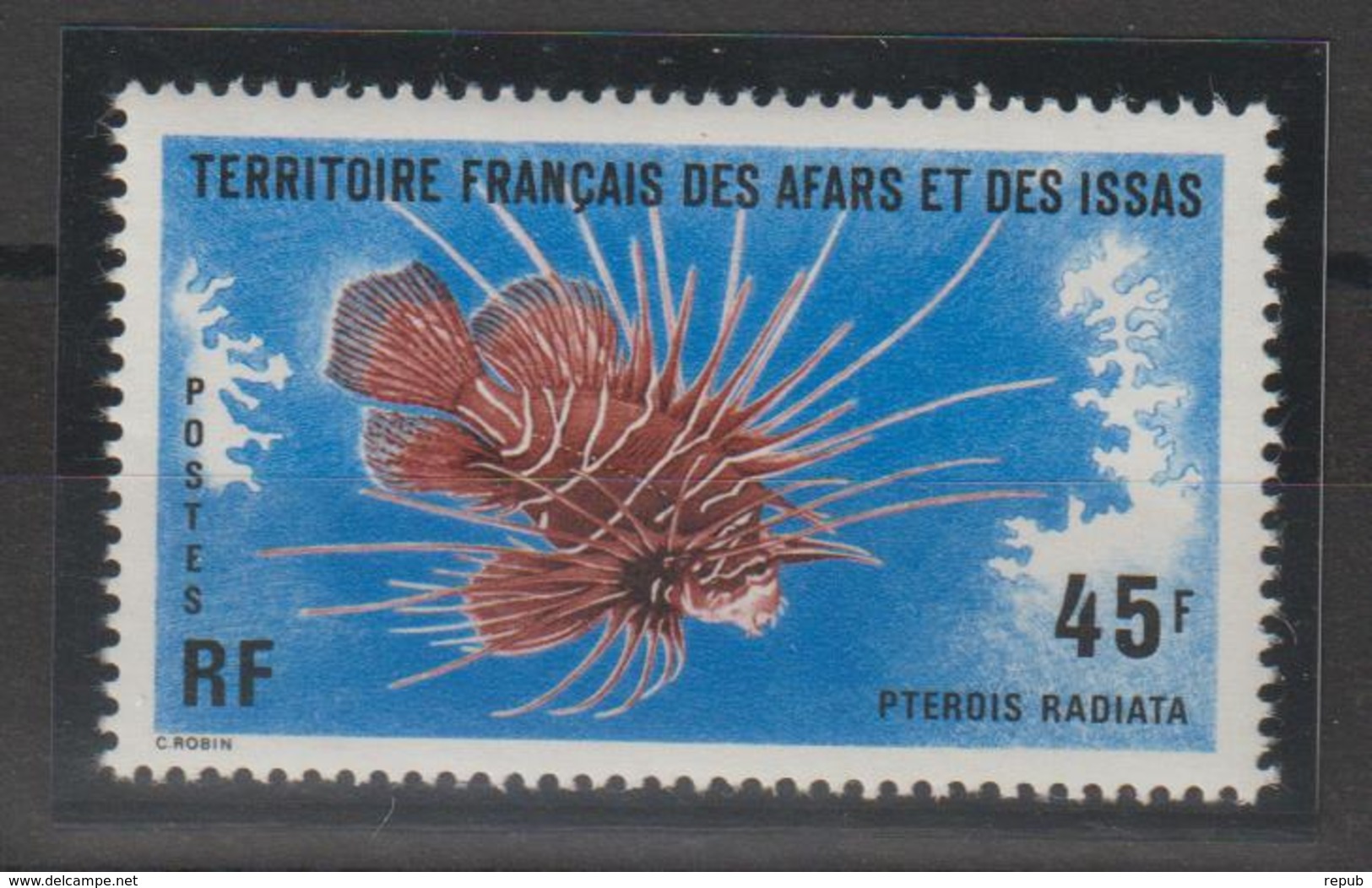 Afars Et Issas 1976 Série Poissons 435 1 Val. ** MNH - Ungebraucht