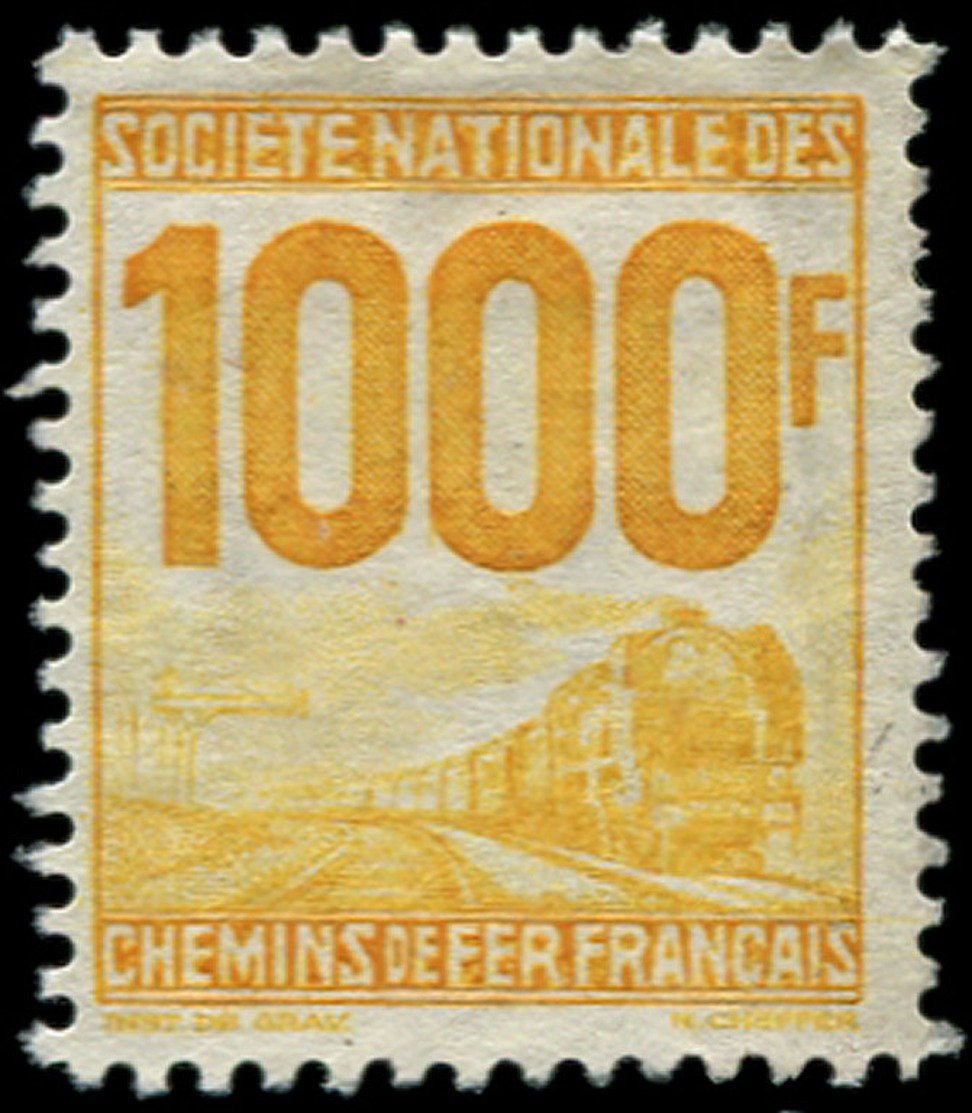 (*) FRANCE - Colis Postaux - Petits Colis 26, 1000f. Jaune, Sans Gomme - Ungebraucht