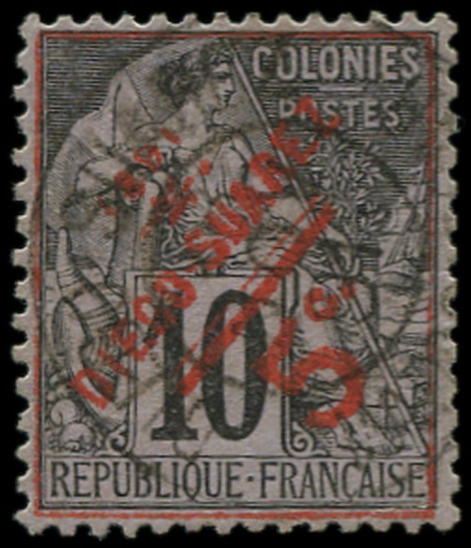 O DIEGO-SUAREZ - Poste - 11, Signé Brun, Oblitéré Novembre 1891: 5c. S. 10c. Noir S. Lilas - Usati