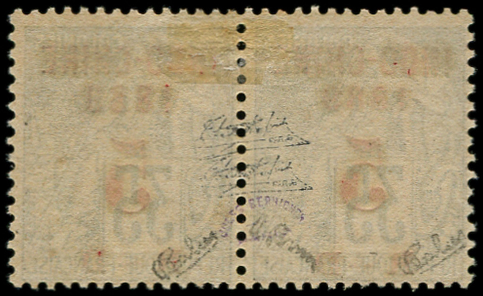 (*) INDOCHINE - Poste - 1/1a, Se Tenant, 1ex Chiffres Plus Petits, Signé Brun & Calves - Unused Stamps