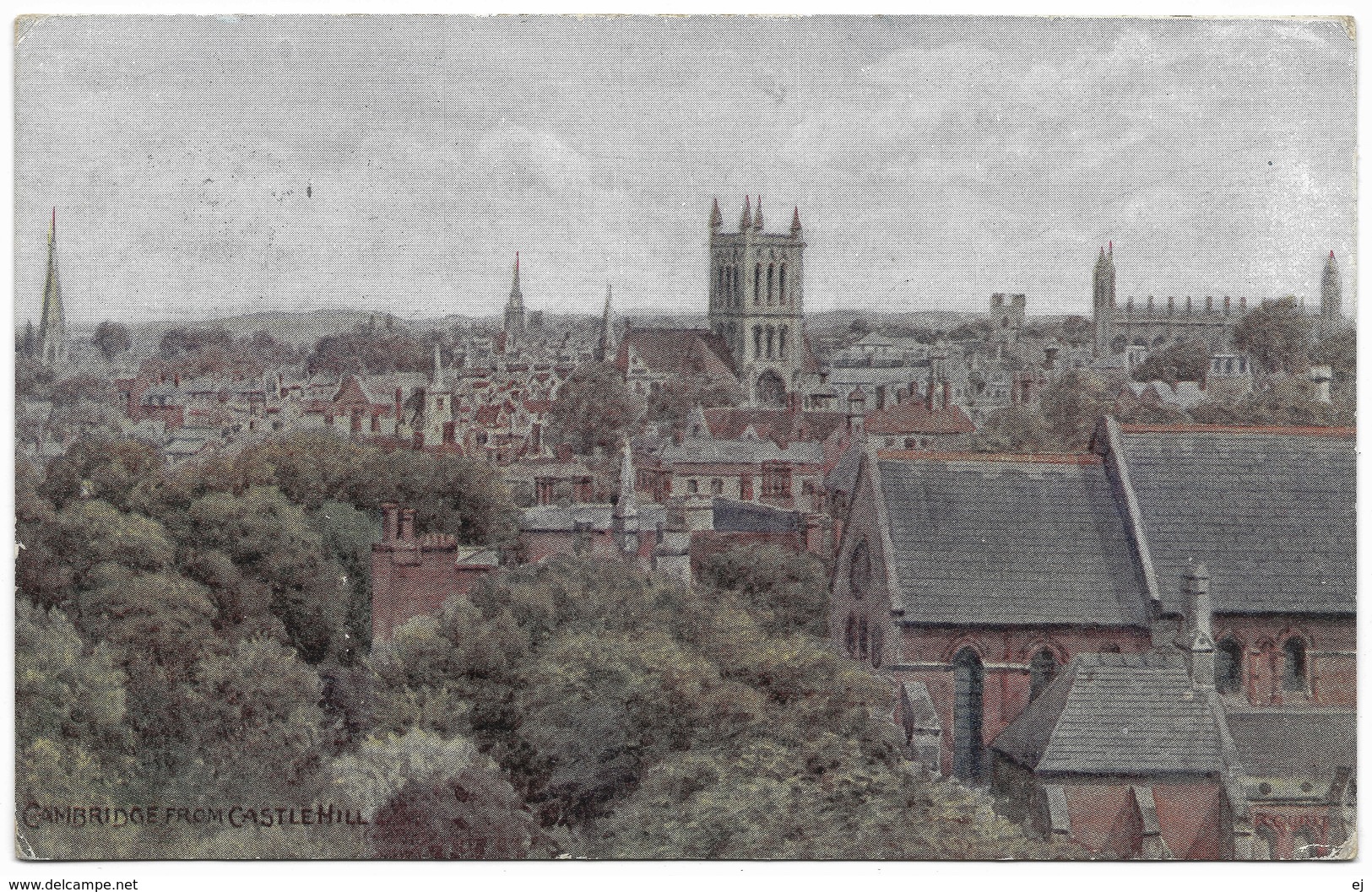 Cambridge From Castle Hill By A R Quinton Postmark 1919 - Salmon 1558 - Quinton, AR