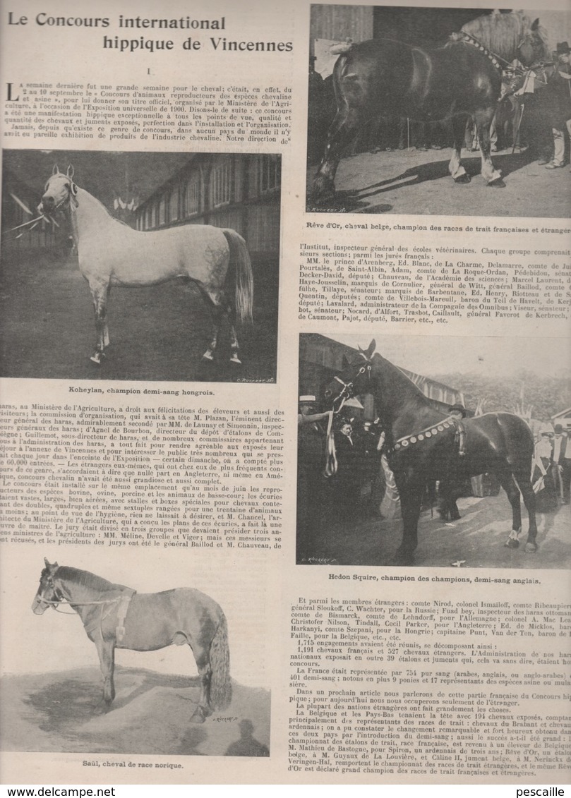 LA VIE AU GRAND AIR 16 09 1900  CHASSE AU LION - ROULEURS DE TONNEAU - CALAIS DOUVRES A LA NAGE - CYCLISME - ROI LAOS