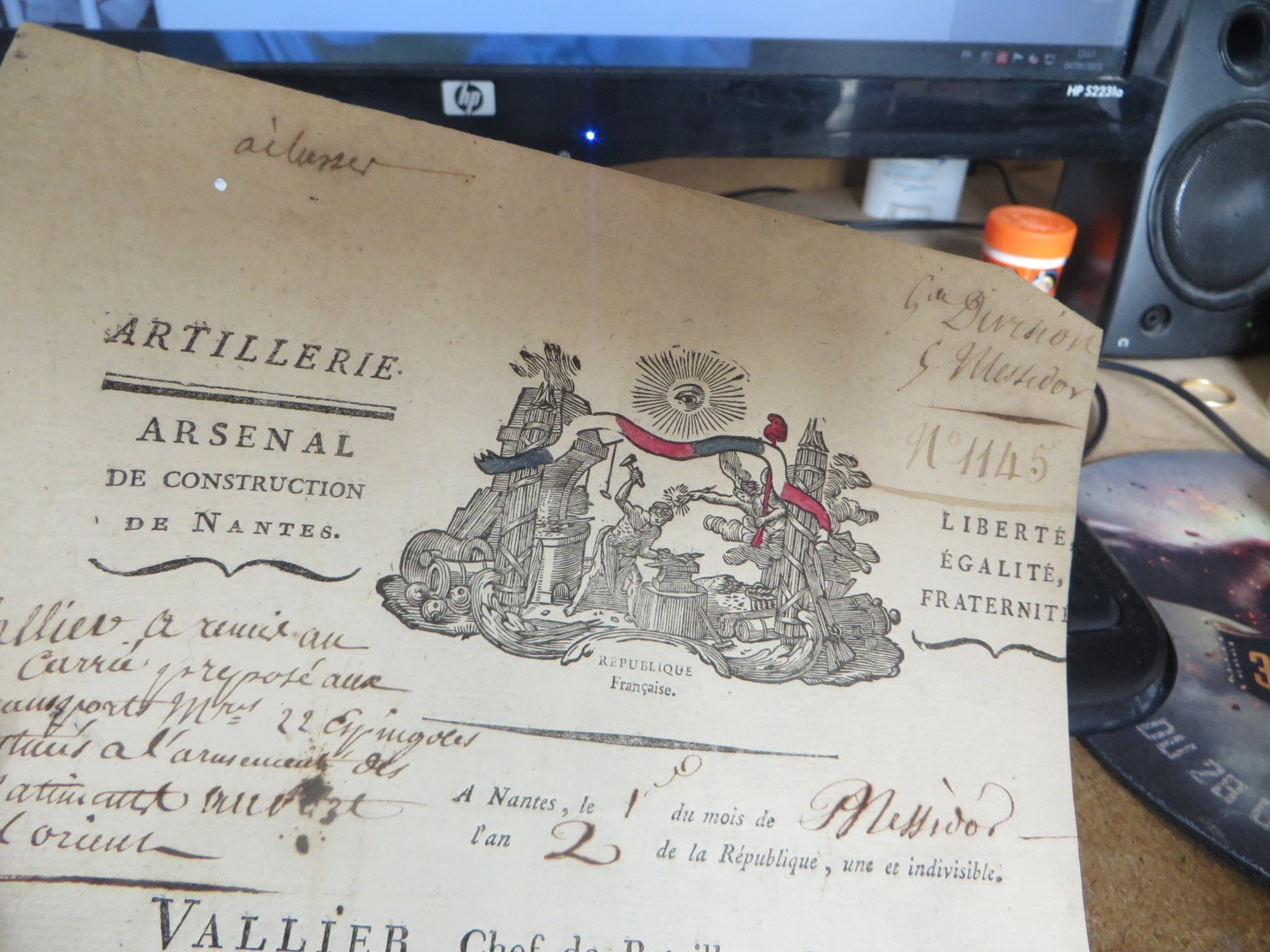 ARTILLERIE ARSENAL DE CONSTRUCTION De NANTES - Historical Documents