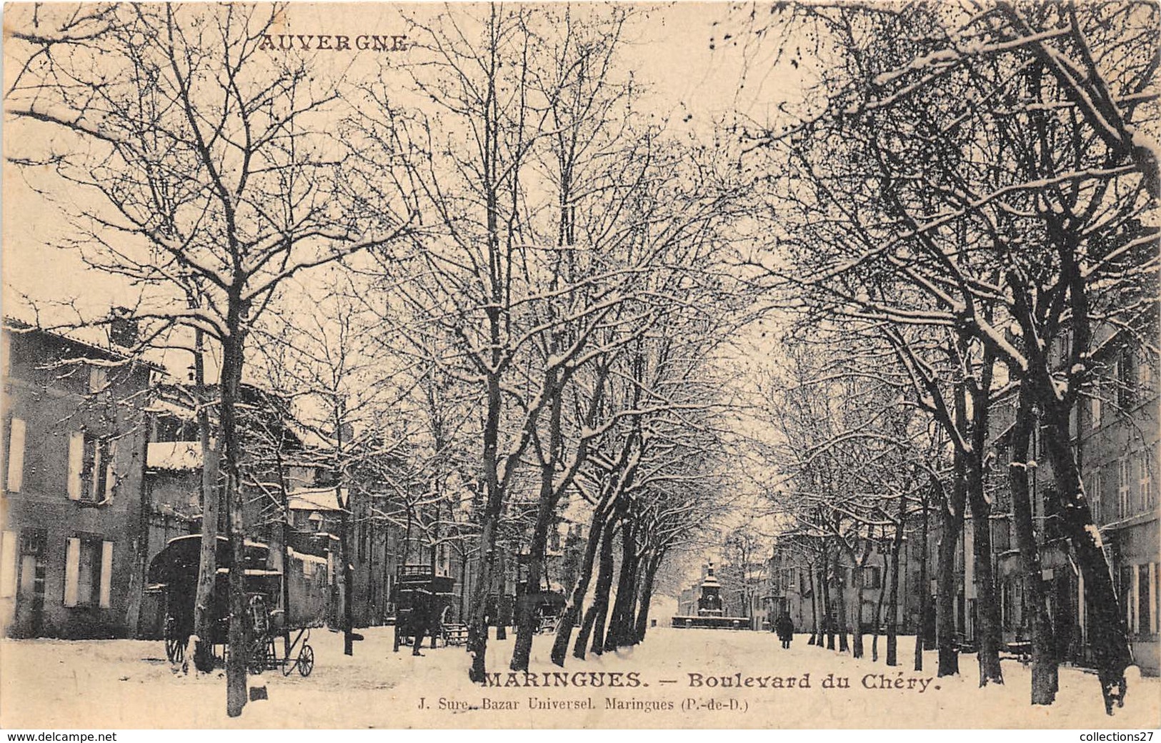 63-MARINGUES- BOULVARD DU CHERY- EFFET DE NEIGE - Maringues