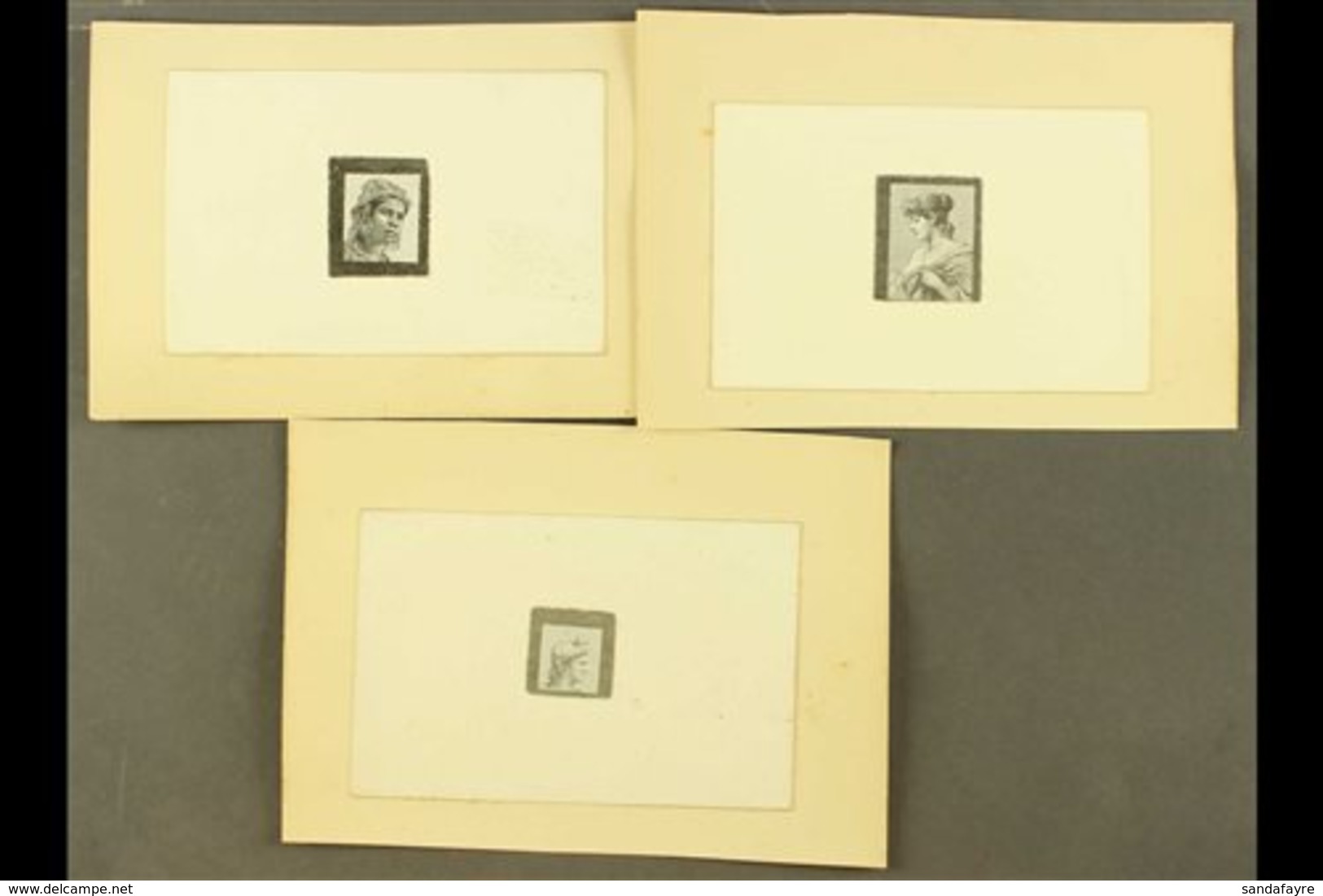 FEMALE PORTRAITS - DE LA RUE IMPERF DIE PROOFS A Lovely All Different 1890's Group Of Individual Stamp Sized Die Proofs  - Ohne Zuordnung
