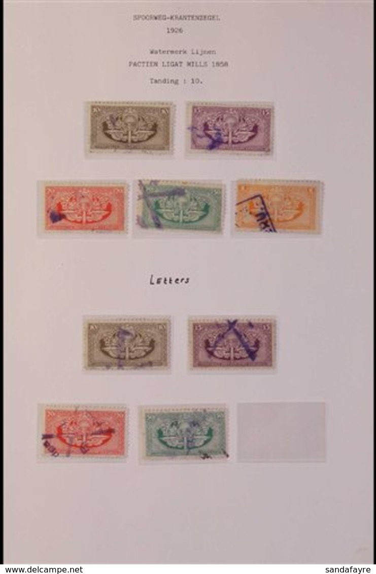 RAILWAYS 1926-28 Latvian Railway Stamp Collection arranged And Annotated On 7 Album Pages Incl Complete Sets & Some Mint - Non Classificati