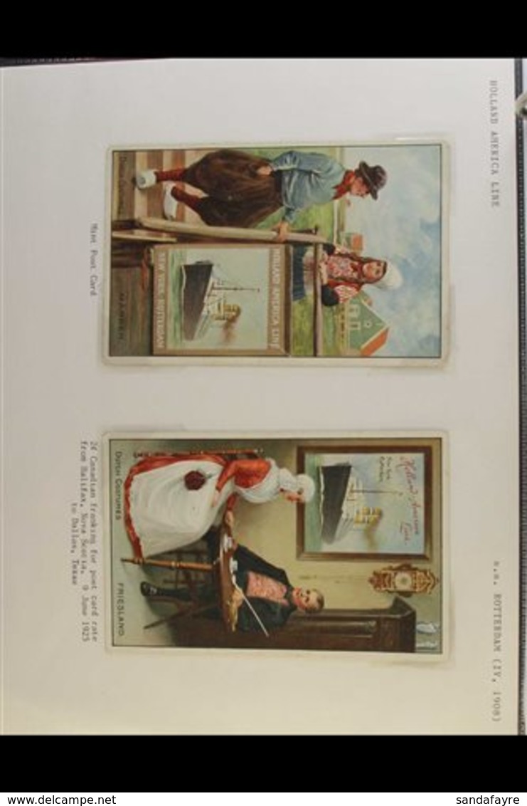 SHIPPING: HOLLAND-AMERICA LINE 1901 To 2000's Wonderful Collection Of Covers, Cards, And Associated Ephemera Expertly Wr - Non Classés