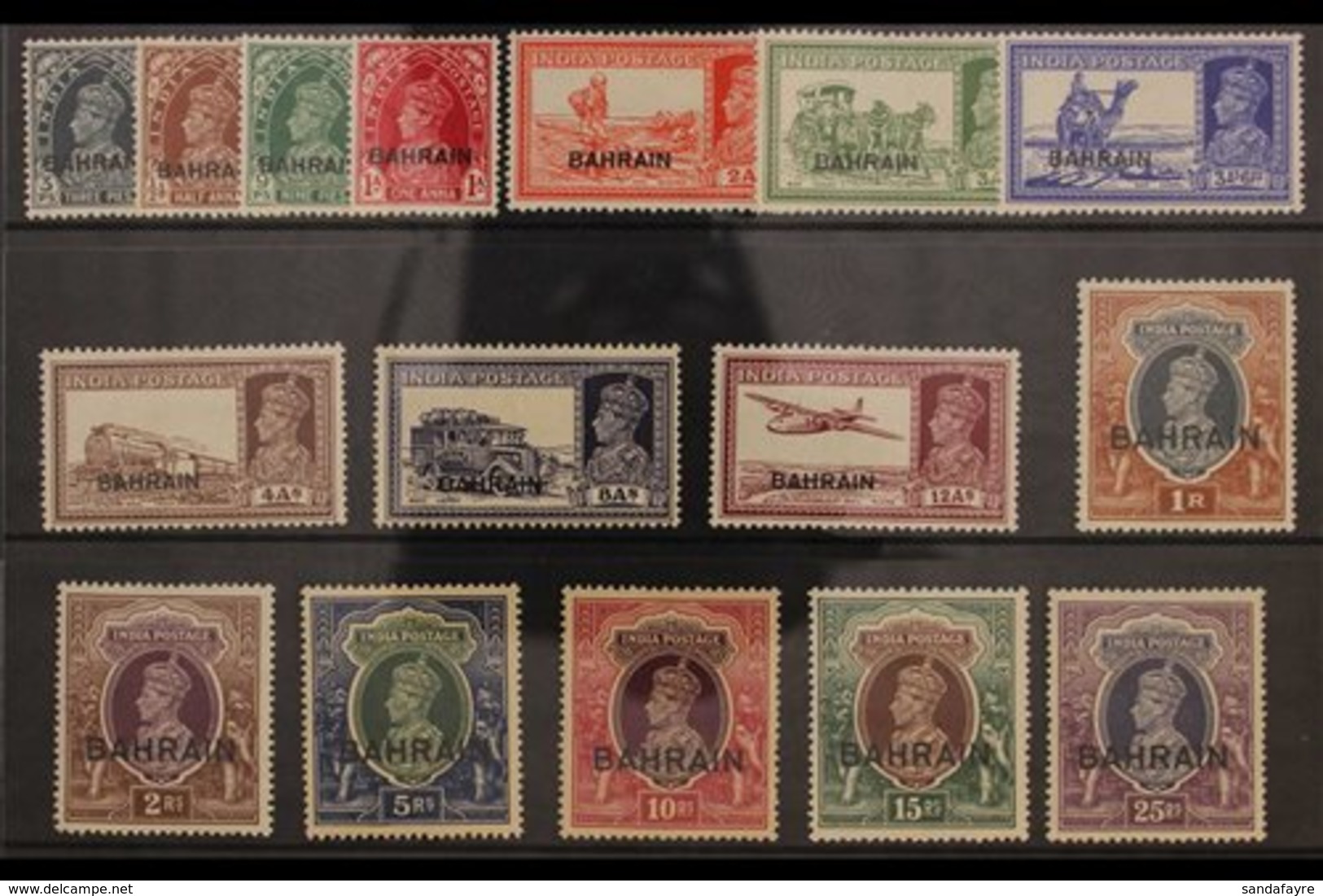 1938-41 KGVI Ovpts On India, Complete Set, SG 20/37, Mint, Cat.£1000 (16 Stamps). For More Images, Please Visit Http://w - Bahrain (...-1965)