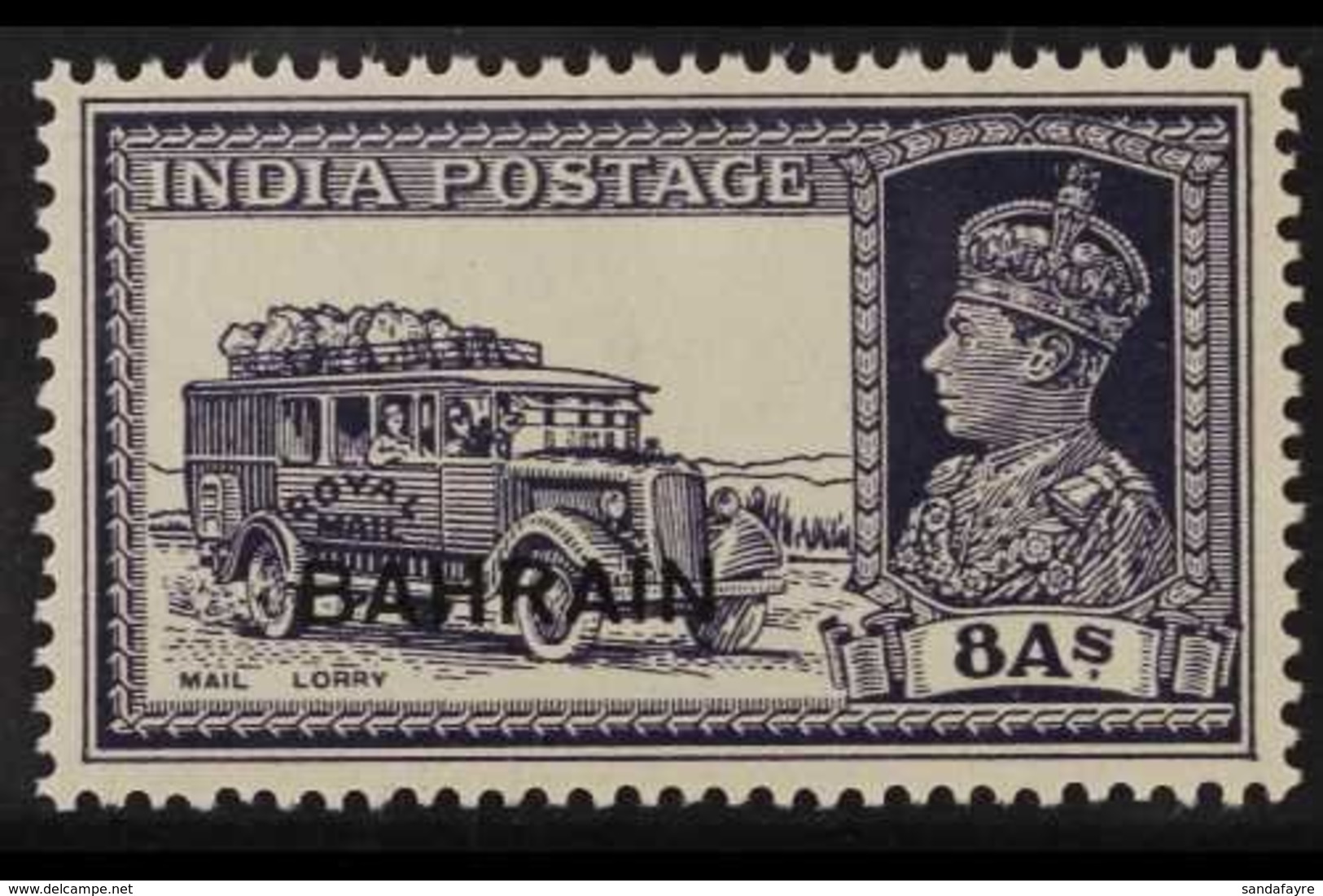 1940 8a Slate Violet Mail Lorry, SG 30, Very Fine Lightly Hinged Mint With White Gum. For More Images, Please Visit Http - Bahreïn (...-1965)