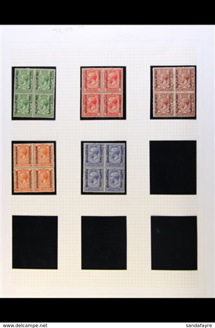 1904-1924 BLOCKS OF FOUR With KEVII ½d To 2½d (SG 67/69); 1912 1d (SG 72); 1913-24 Set To 2½d (SG 73/78) - The 2d Orange - Other & Unclassified