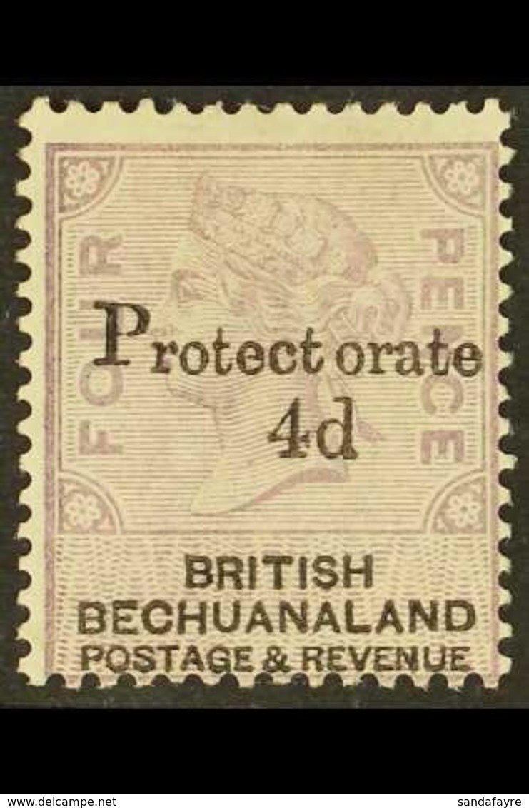 PROTECTORATE 1888 4d On 4d Lilac & Black, SG 44, Fine Mint. For More Images, Please Visit Http://www.sandafayre.com/item - Sonstige & Ohne Zuordnung