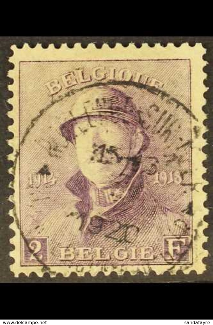 1919-20 2f Purple King Albert (SG 248, Michel 156, COB 176), Fine Cds Used. For More Images, Please Visit Http://www.san - Autres & Non Classés