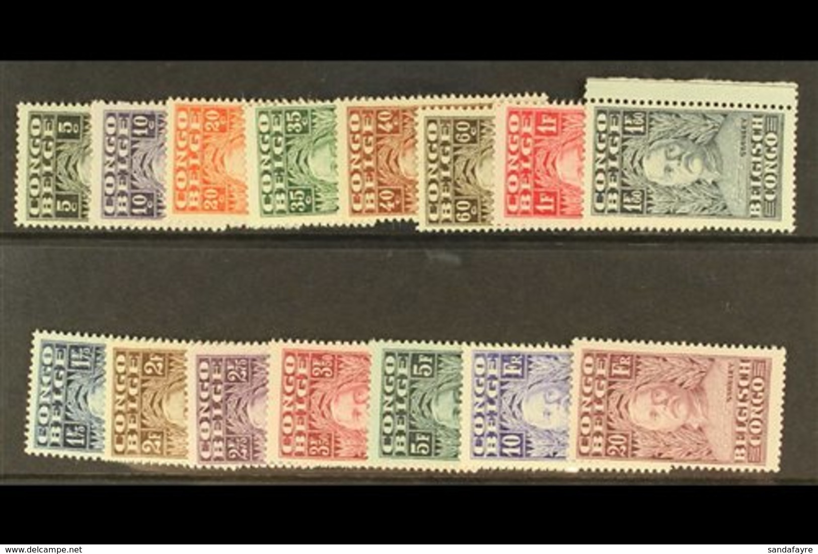 BELGIAN CONGO 1928 Stanley Set, COB 135/149, Never Hinged Mint. (15 Stamps) For More Images, Please Visit Http://www.san - Other & Unclassified