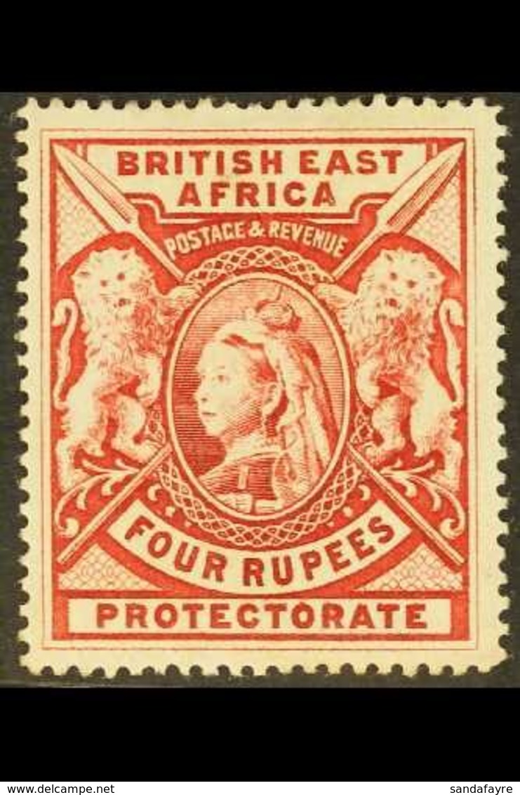 1897 4r Carmine, SG 95, Mint With Large Part Gum. For More Images, Please Visit Http://www.sandafayre.com/itemdetails.as - Brits Oost-Afrika