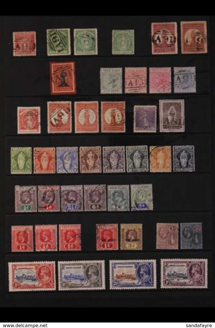 1866-1935 FINE USED COLLECTION Including 1866 6d Rose On Toned Paper, Perf.12 (SG 7), 1867 No Wmk 1d Yellow-green & Blue - British Virgin Islands