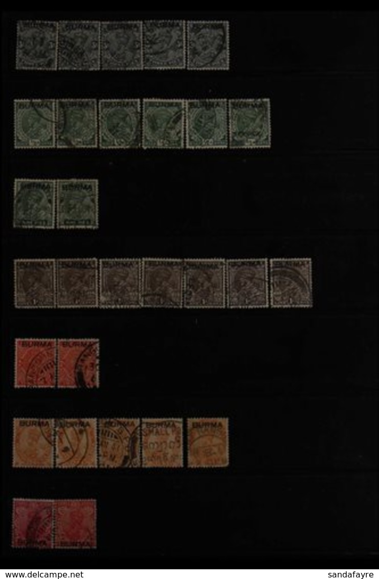 1937-1980 MINT & USED RANGES With Light Duplication On Stock Pages, Includes 1937 Opts To 2r & 5r Used, 1938-40 To 2r Mi - Burma (...-1947)