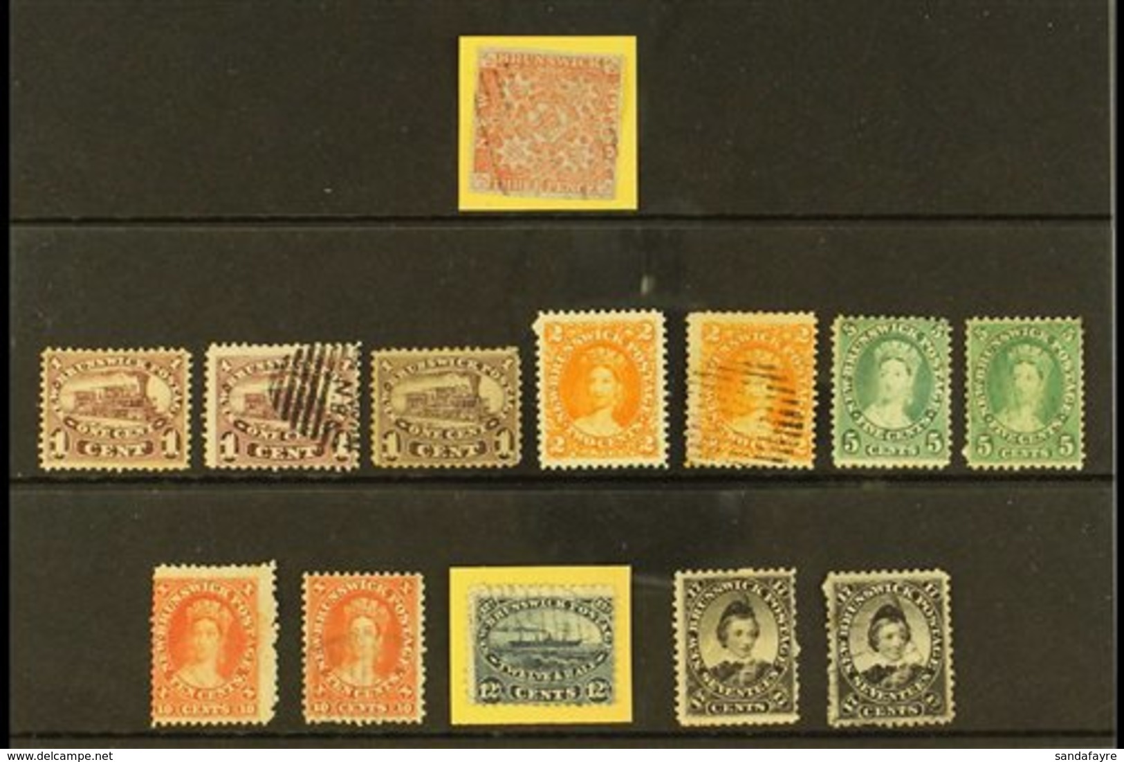 1851-63 Fine Mint And Used Group With 1851-60 3d Red Imperf Fine Used With Four Margins, 1860-63 (perf 12) 1c Two Shades - Autres & Non Classés