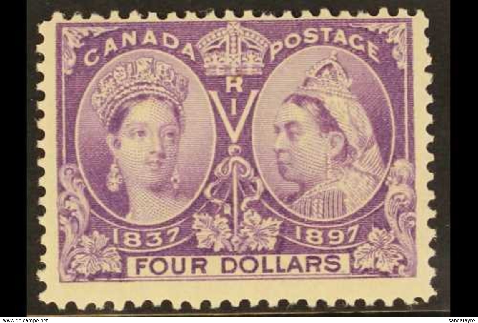 1897 $4 Violet "Jubilee", SG 139, Unitrade 64, Fine Mint For More Images, Please Visit Http://www.sandafayre.com/itemdet - Autres & Non Classés