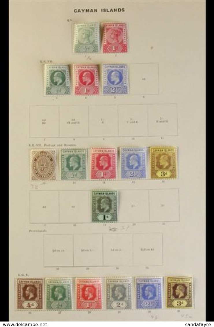 1900-1935 VERY FINE MINT COLLECTION Presented On Printed Pages. Includes An ALL DIFFERENT Range With KEVII To 1s, KGV 19 - Iles Caïmans