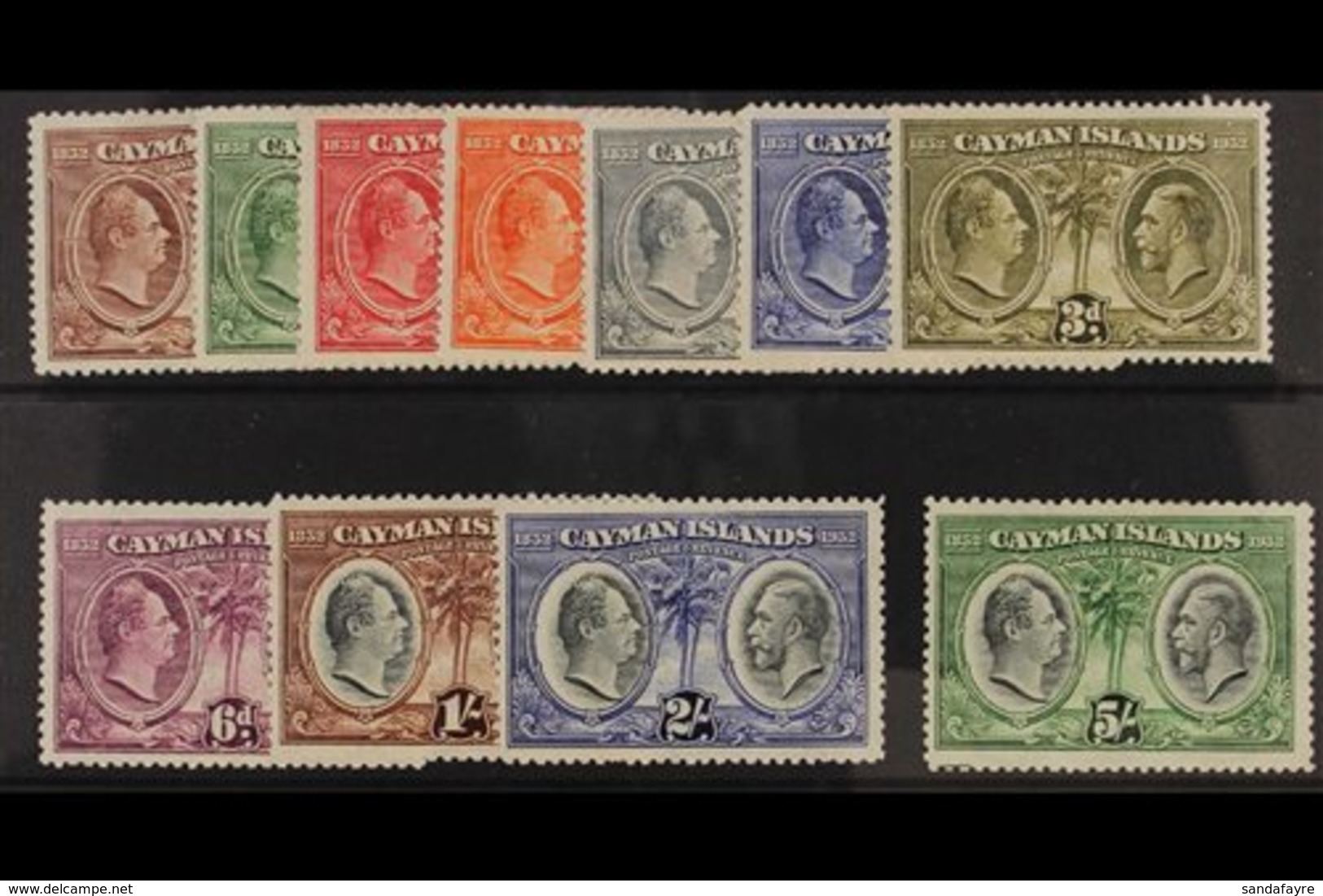 1932 Tercentenary Set Complete To 5s, SG 84/94, Fine Mint. (11 Stamps) For More Images, Please Visit Http://www.sandafay - Cayman Islands