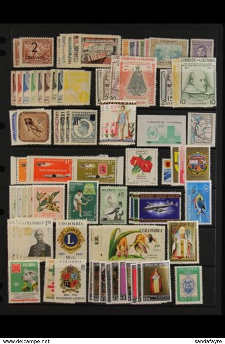 1944-1973 ALL DIFFERENT NHM COLLECTION. An Attractive Collection With Sets & A Good Range Of Miniature Sheets, Neatly Pr - Colombia