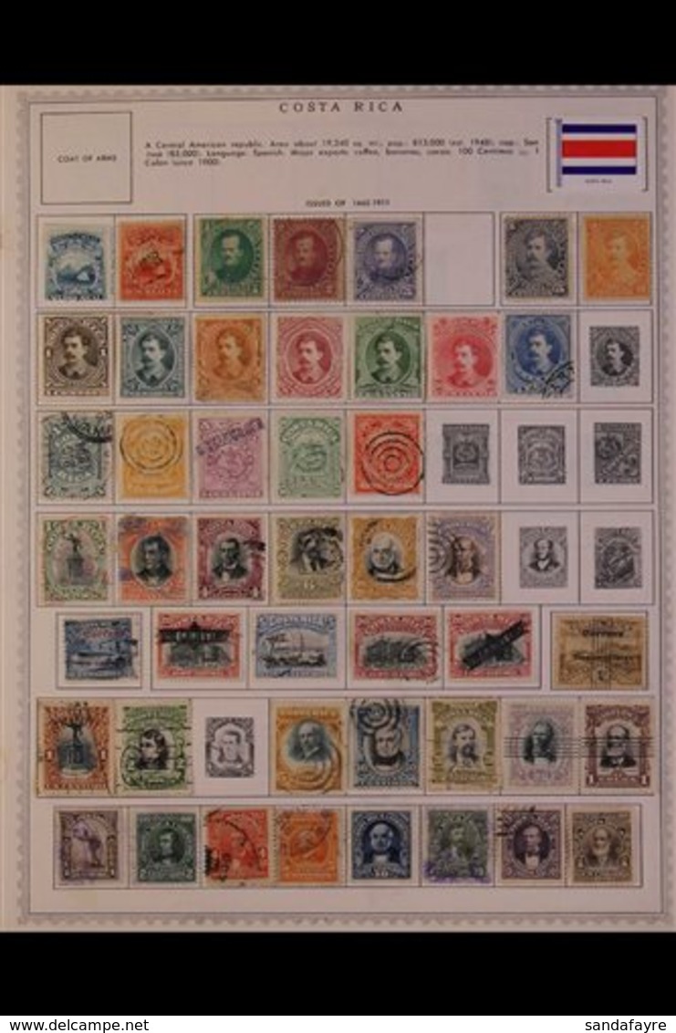 1863-1993 ALL DIFFERENT COLLECTION. An Attractive & Extensive,  ALL DIFFERENT Mint & Used Collection On Printed Pages, M - Costa Rica