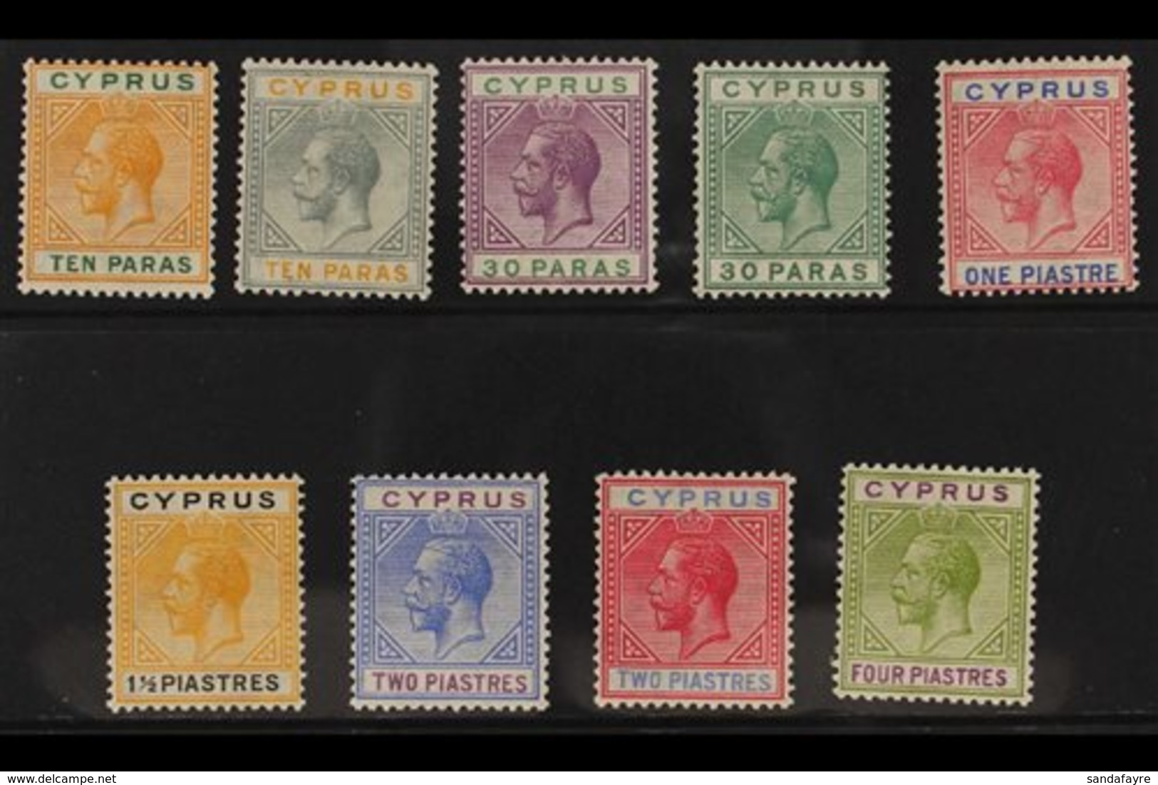 1921-23 Both 10pa. To 1pi. Carmine & Blue, 1½pi., Both 2pi. And 4pi., Between SG 85/95, Fine Mint. (9 Stamps) For More I - Sonstige & Ohne Zuordnung