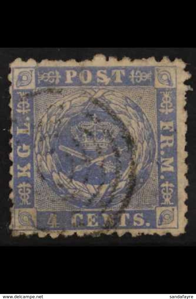 1872-73 4c Ultramarine, Perf 12½, Facit 4 Or SG 7, Fine Used. For More Images, Please Visit Http://www.sandafayre.com/it - Deens West-Indië