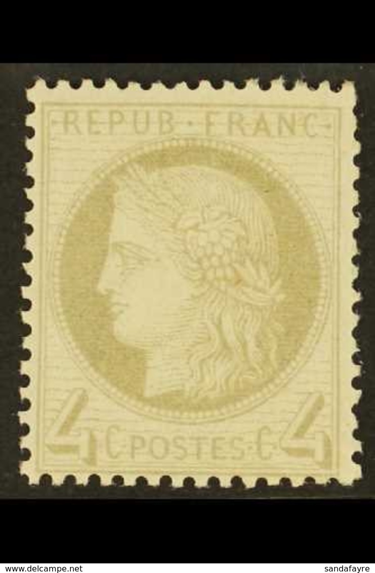 1871-76 4c Grey Ceres (SG 189, Yvert 52), Mint Large Part Gum, A Few Slightly Trimmed Perfs At Top Right, Very Fresh, Ca - Other & Unclassified