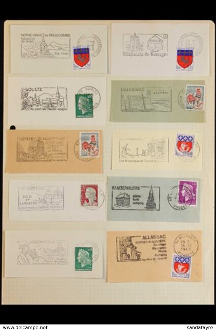 1960s-70s POSTMARK COLLECTION - CHURCHES An Interesting Collection Of Issues On Pieces, Each Issue Tied By Cancels Incor - Altri & Non Classificati