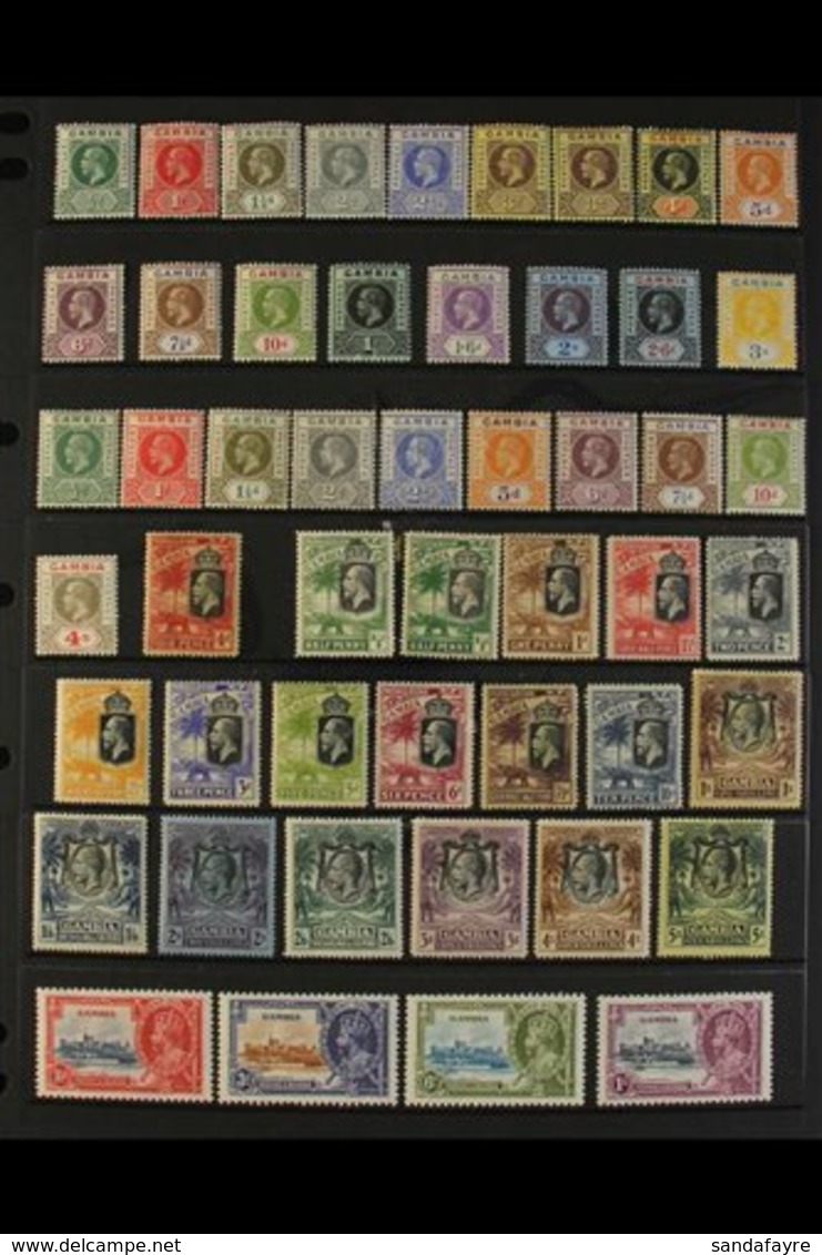 1912-36 KGV MINT COLLECTION An Attractive, ALL DIFFERENT Mint Collection Presented On A Stock Page That Includes 1912-22 - Gambie (...-1964)