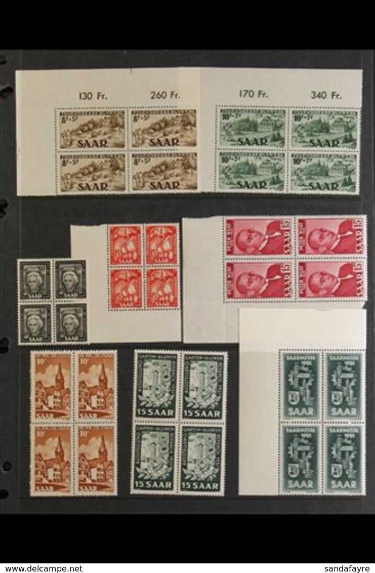 1949-1955 SUPERB MINT BLOCKS OF FOUR. All Different Collection Of Mostly Corner BLOCKS Of 4 (at Least Two Stamps Never H - Sonstige & Ohne Zuordnung