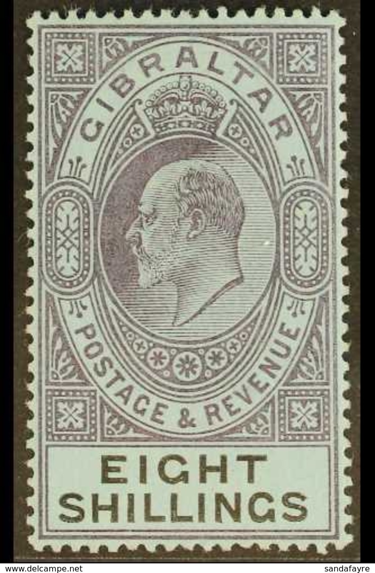 1903 8s Dull Purple And Black / Blue, SG 54, Mint Lightly Hinged. Fresh! For More Images, Please Visit Http://www.sandaf - Gibilterra