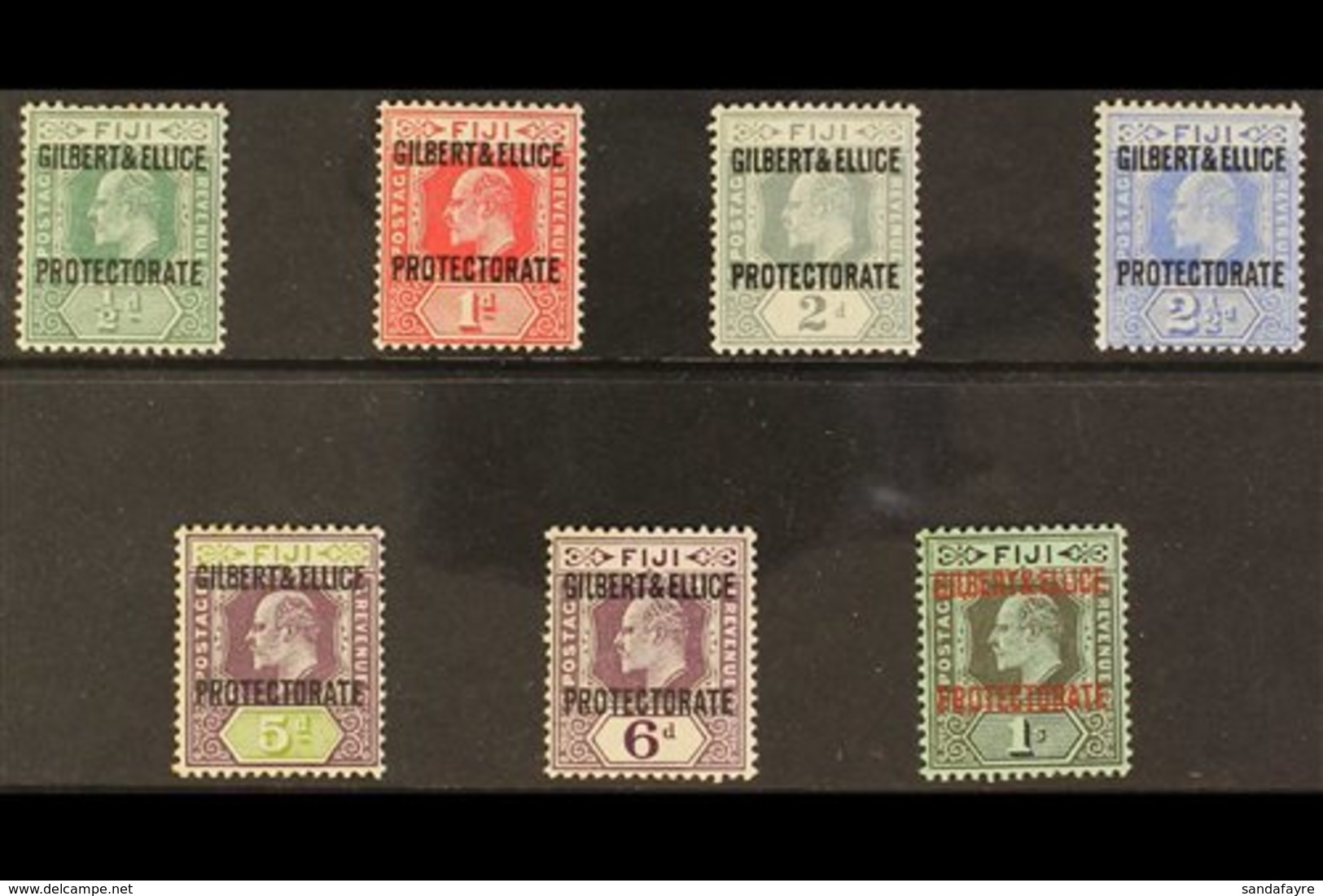 1911 Set Complete, SG 1/7, Mint Fresh Appearing, A Couple Of Stamps With Minor Gum Toning (7 Stamps) For More Images, Pl - Gilbert- Und Ellice-Inseln (...-1979)