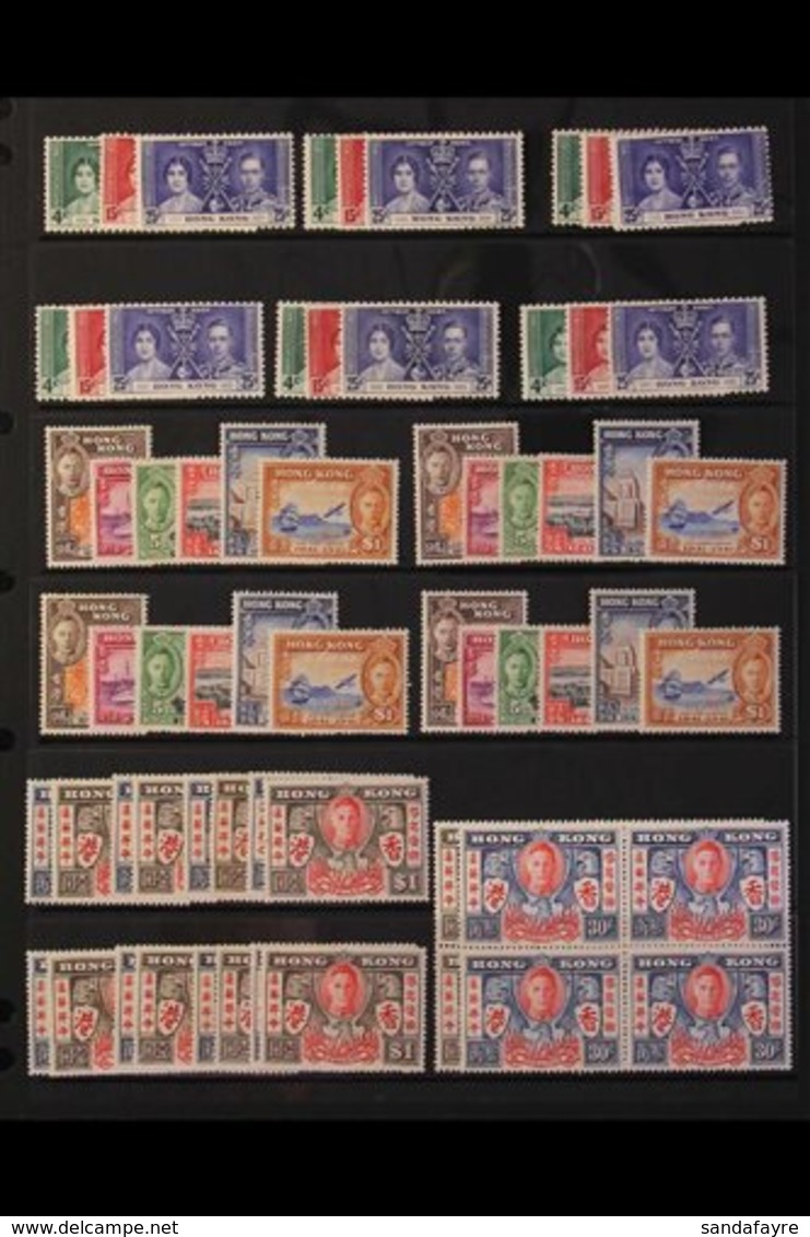 1937-1946 FINE MINT COMPLETE SETS On A Stock Page, Includes 1937 Coronation Sets (x6), 1941 Centenary (x4) & 1946 Victor - Autres & Non Classés