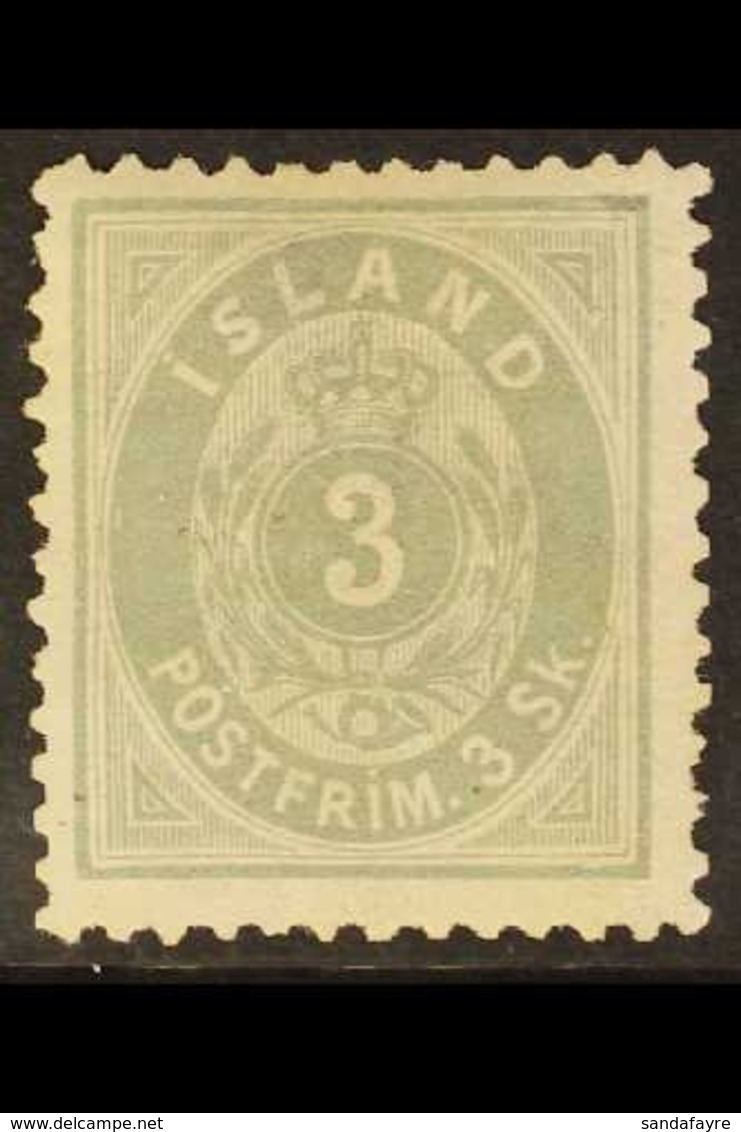 1873 3sk Grey, Perf 12½x12½, Fac. 5, Superb Mint Og. For More Images, Please Visit Http://www.sandafayre.com/itemdetails - Autres & Non Classés