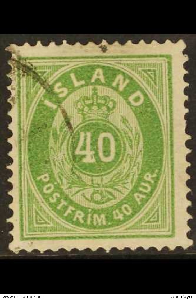 1876 40aur Green, Perf 14x13½, Fac 16, Very Fine Used. Lovely Bright Stamp. For More Images, Please Visit Http://www.san - Sonstige & Ohne Zuordnung