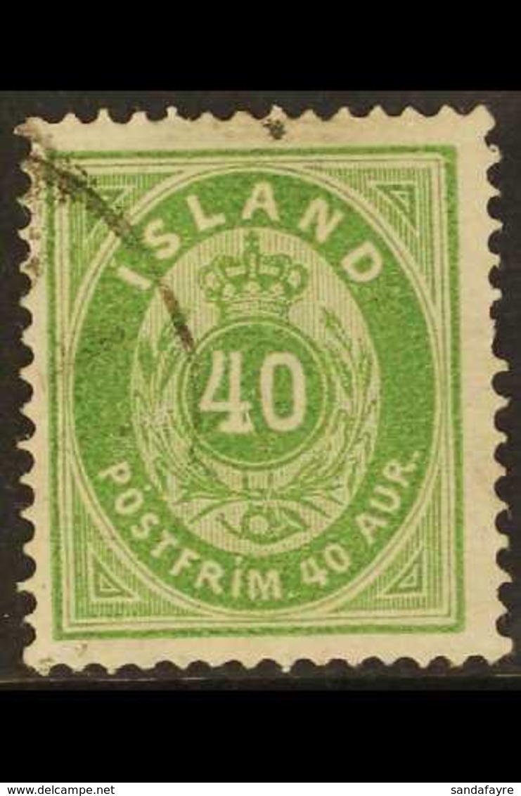 1876 40aur Green, Perf 14x13½, Fac 16, Very Fine Used. Lovely Bright Stamp. For More Images, Please Visit Http://www.san - Andere & Zonder Classificatie