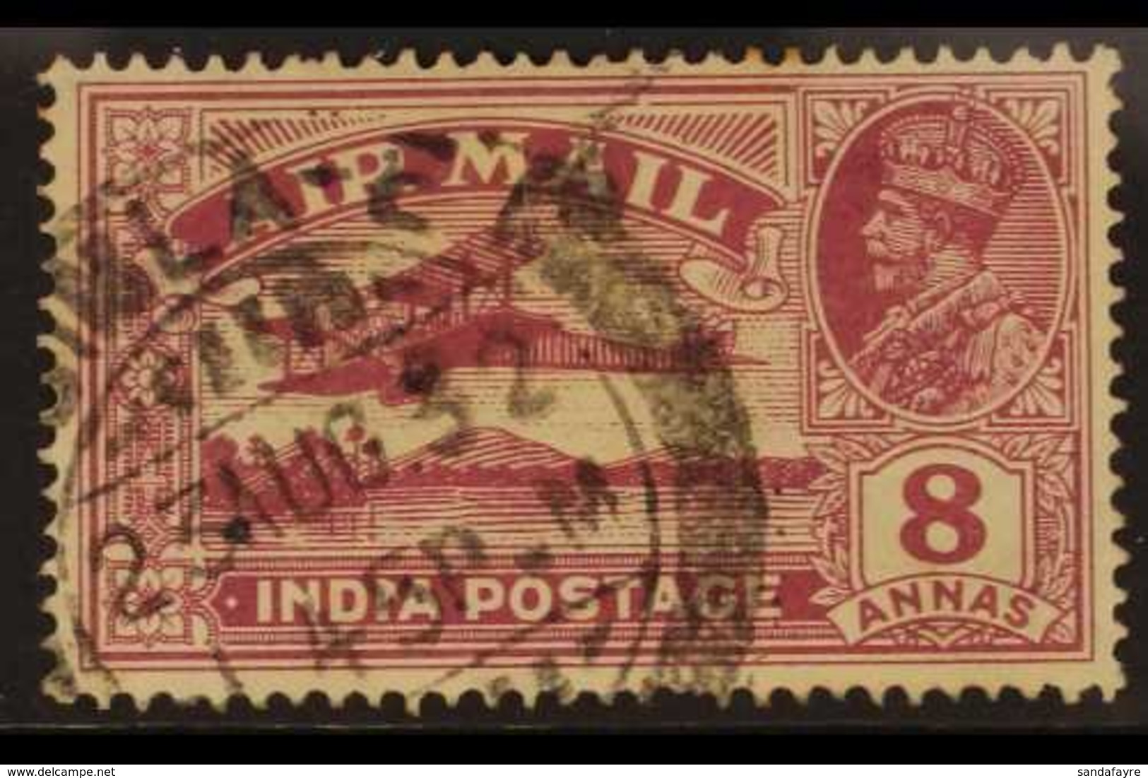 1929 VARIETY 8a Purple Bearing "REVERSED SERIF" Variety, SG 224b, Cds Used For More Images, Please Visit Http://www.sand - Other & Unclassified