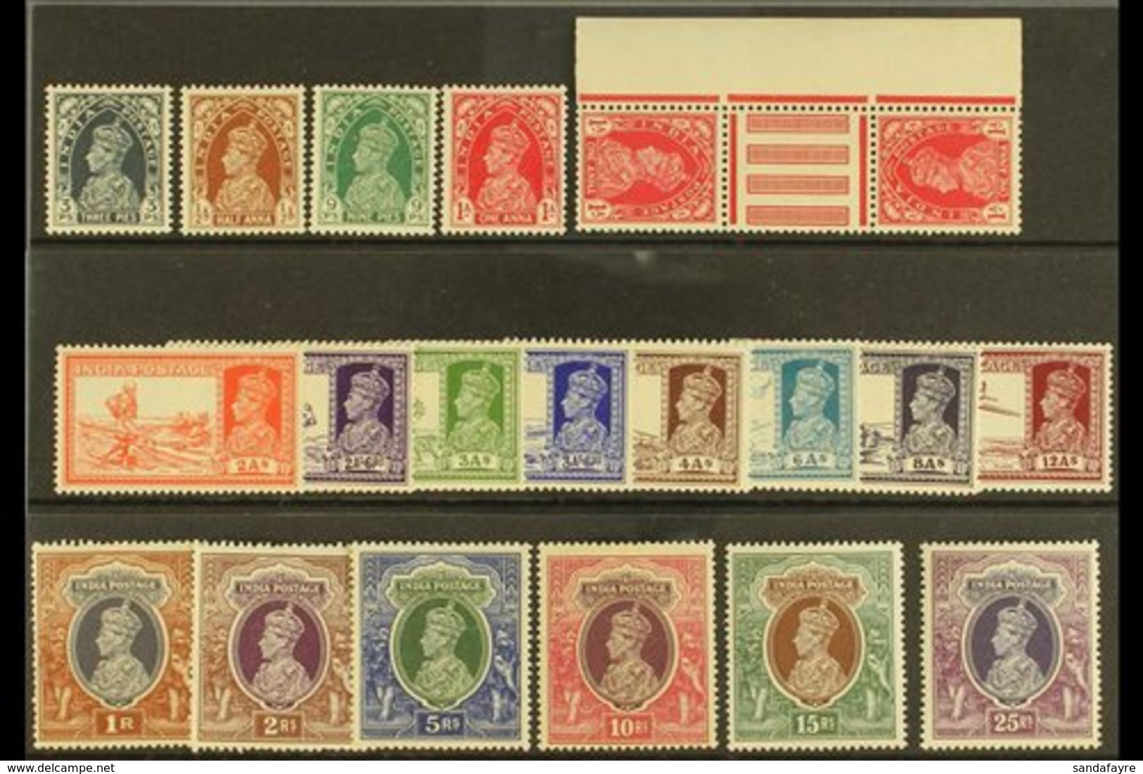 1937-40 Complete Definitive Set Plus 1a Tete-beche, SG 247/64, Very Fine Mint (20 Stamps) For More Images, Please Visit  - Other & Unclassified