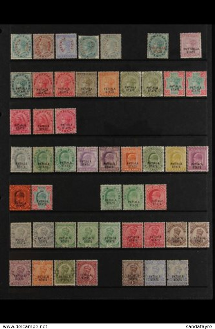 PATIALA 1884-1939 MINT COLLECTION On Stock Pages, Includes 1884 Set To 4a (trimmed Perfs At Top) & 1r (small Part Og), 1 - Sonstige & Ohne Zuordnung